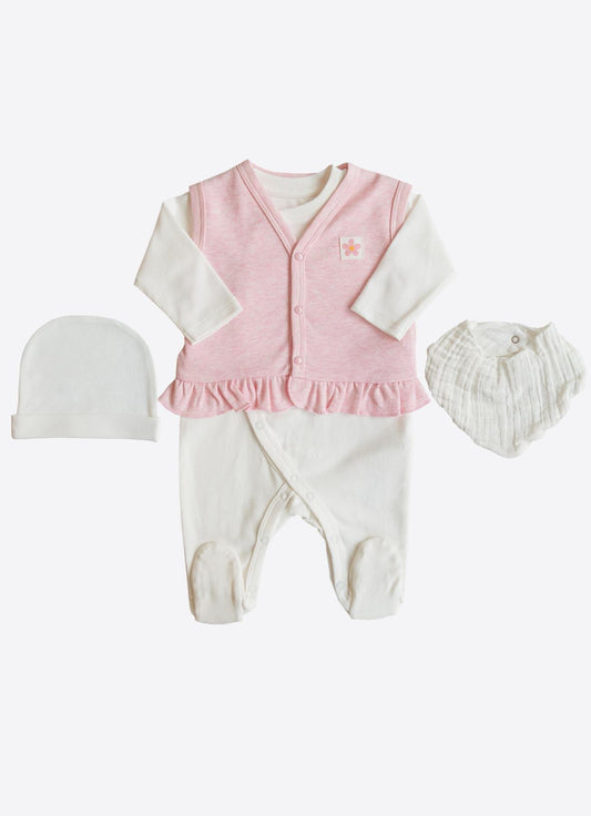 Organiske Daisy Days-sett med 4 rosa (S60571-ROSA)