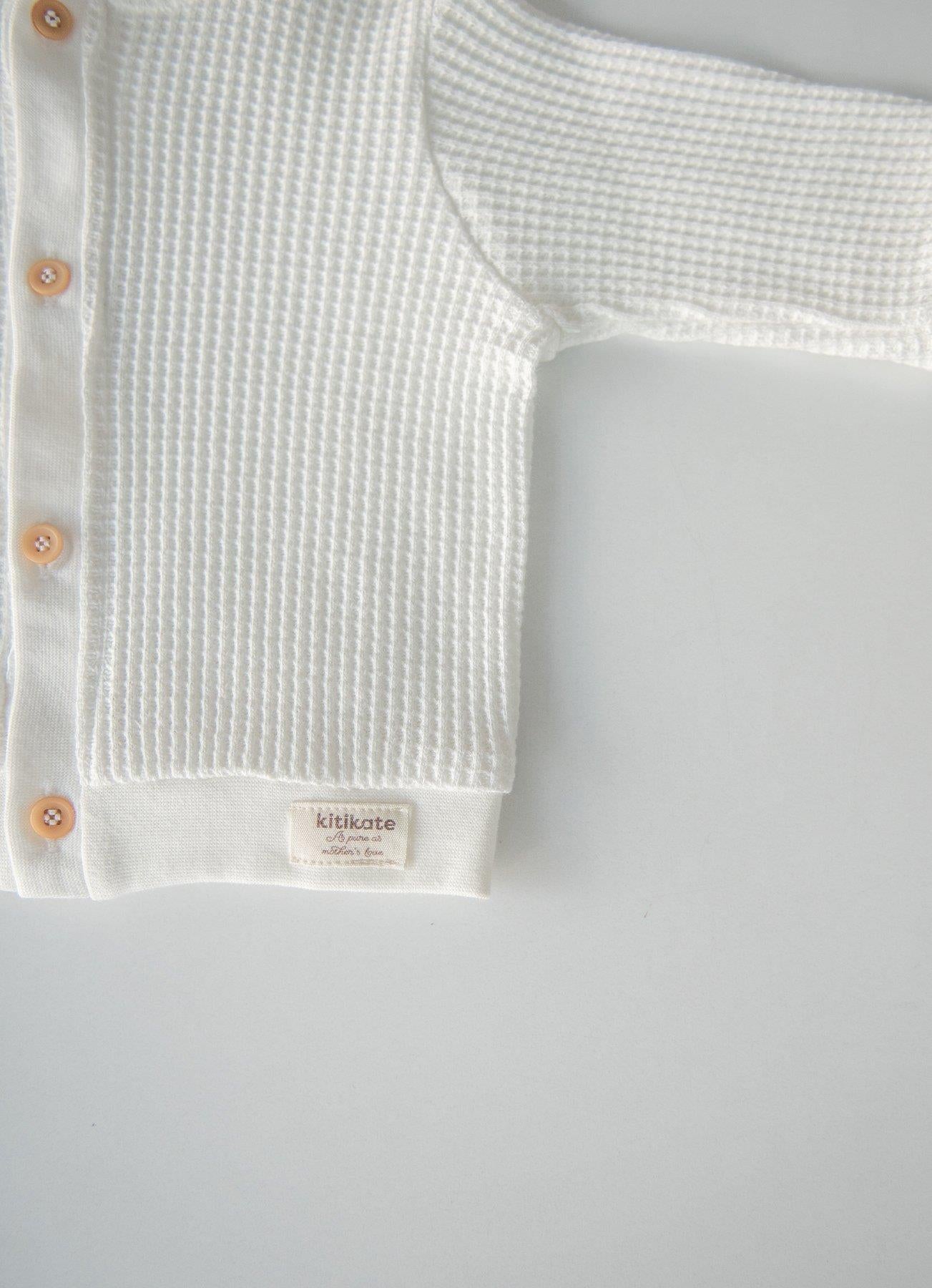 Organisk Seersucker Cardigan