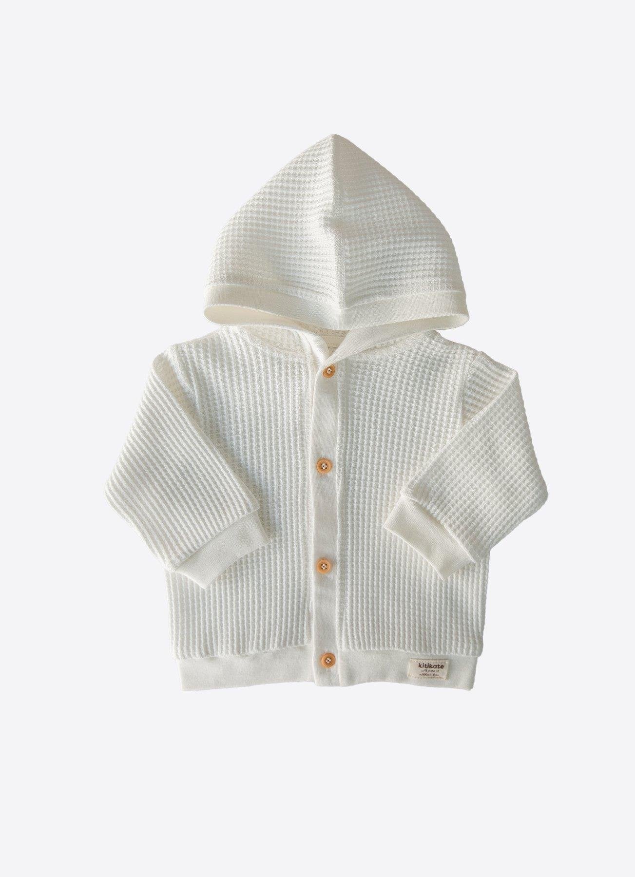 Organisk Seersucker Cardigan