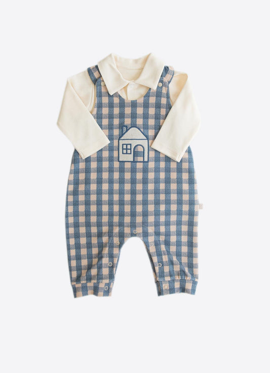 Organik Home Overalls 2-delt sett blå