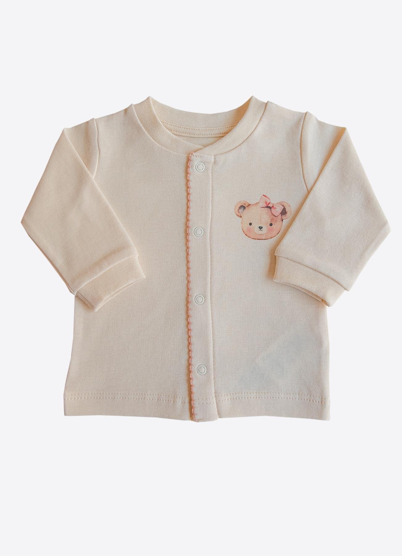 Organisk Kate Front Snap 2-delt sett Naturfarget (S60552-NATURLIG)