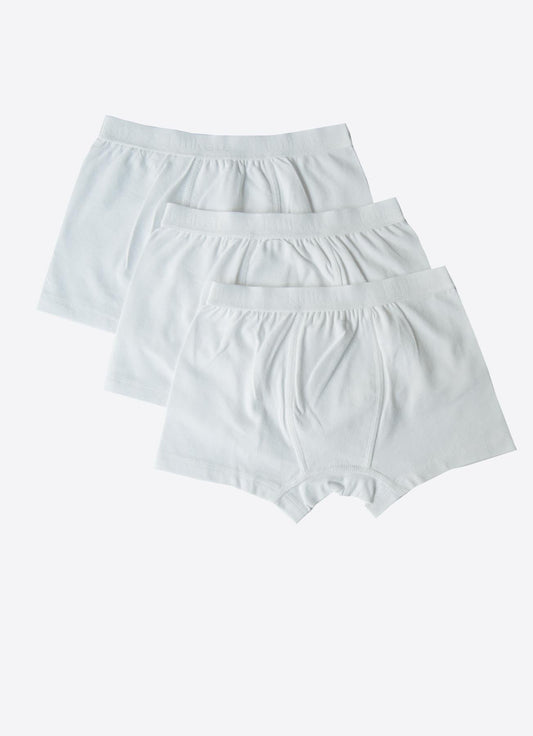 Organisk klassisk 3-pack guttebokser hvit