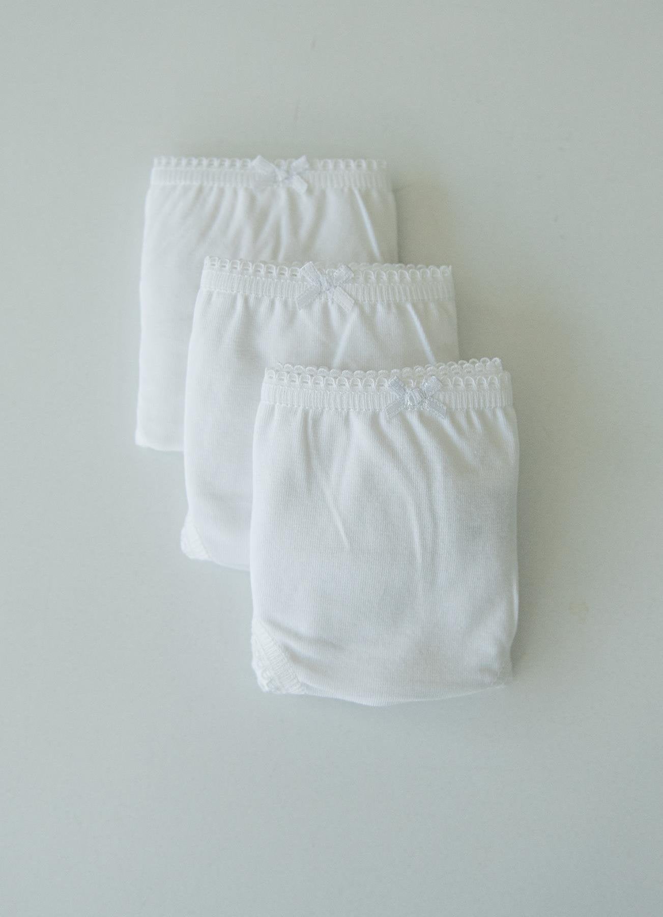 Organic Classic Girl 3-Pack Truse Hvit