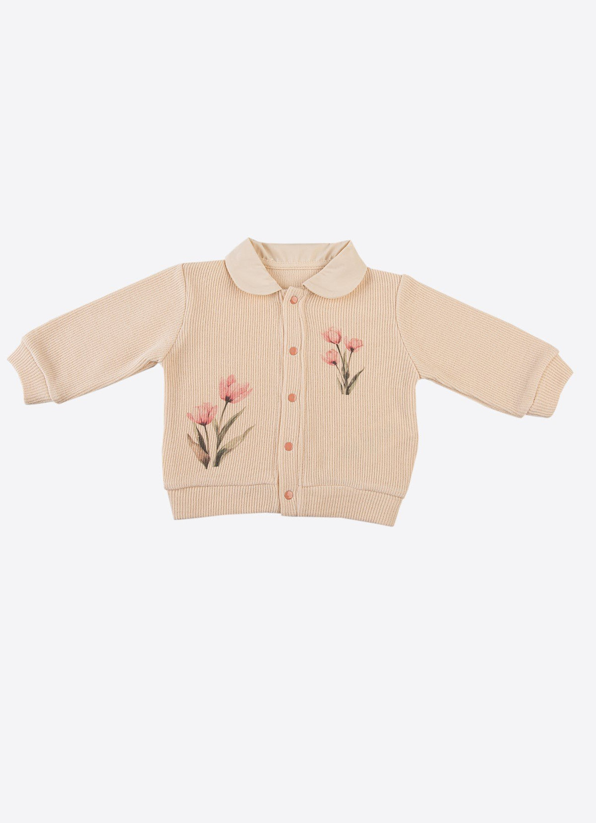 Økologisk Engkardigan, Beige økologisk bomull