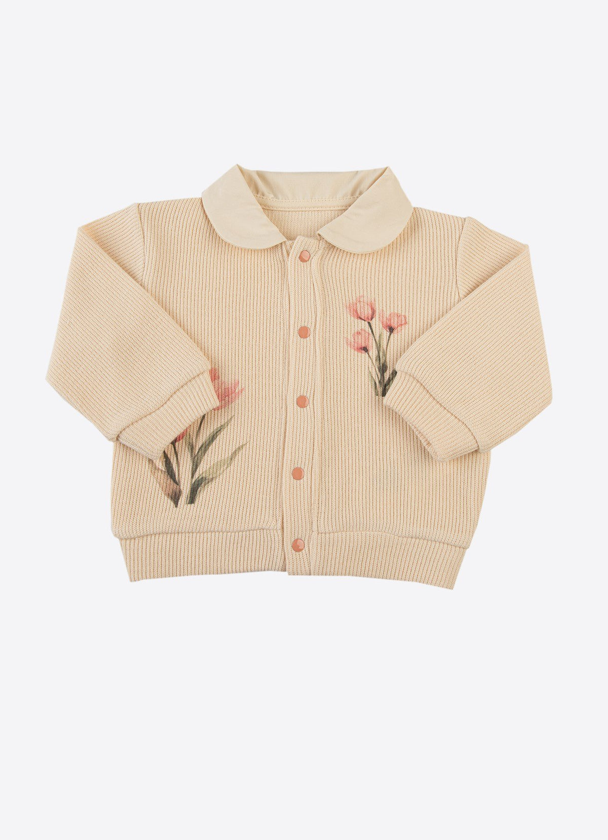 Økologisk Engkardigan, Beige økologisk bomull