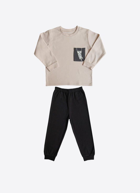 Organisk Myron 2-delt ssett, S60567-SVART