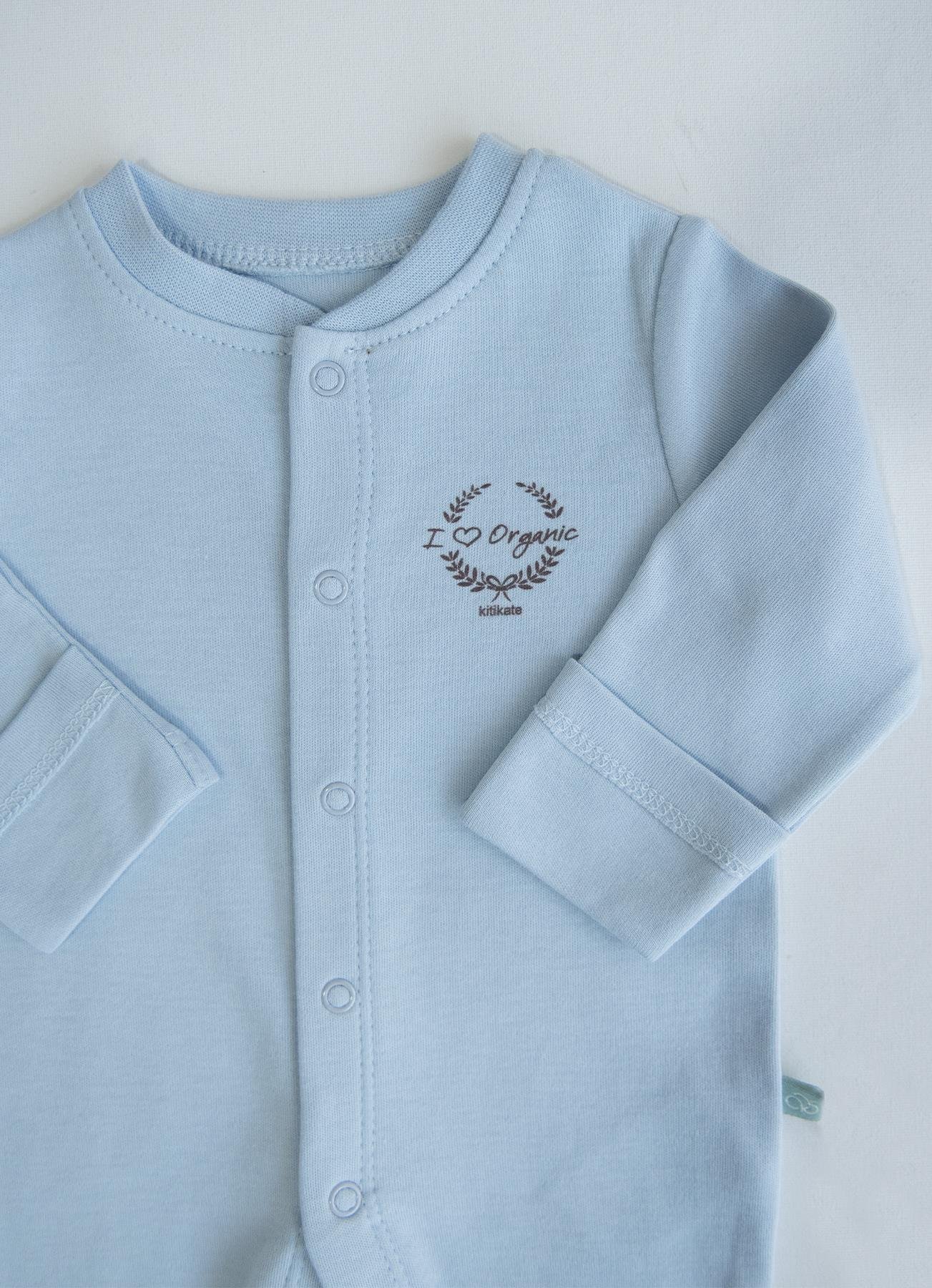 Økologisk prematur babyjumpsuit (S42241-BLÅ)