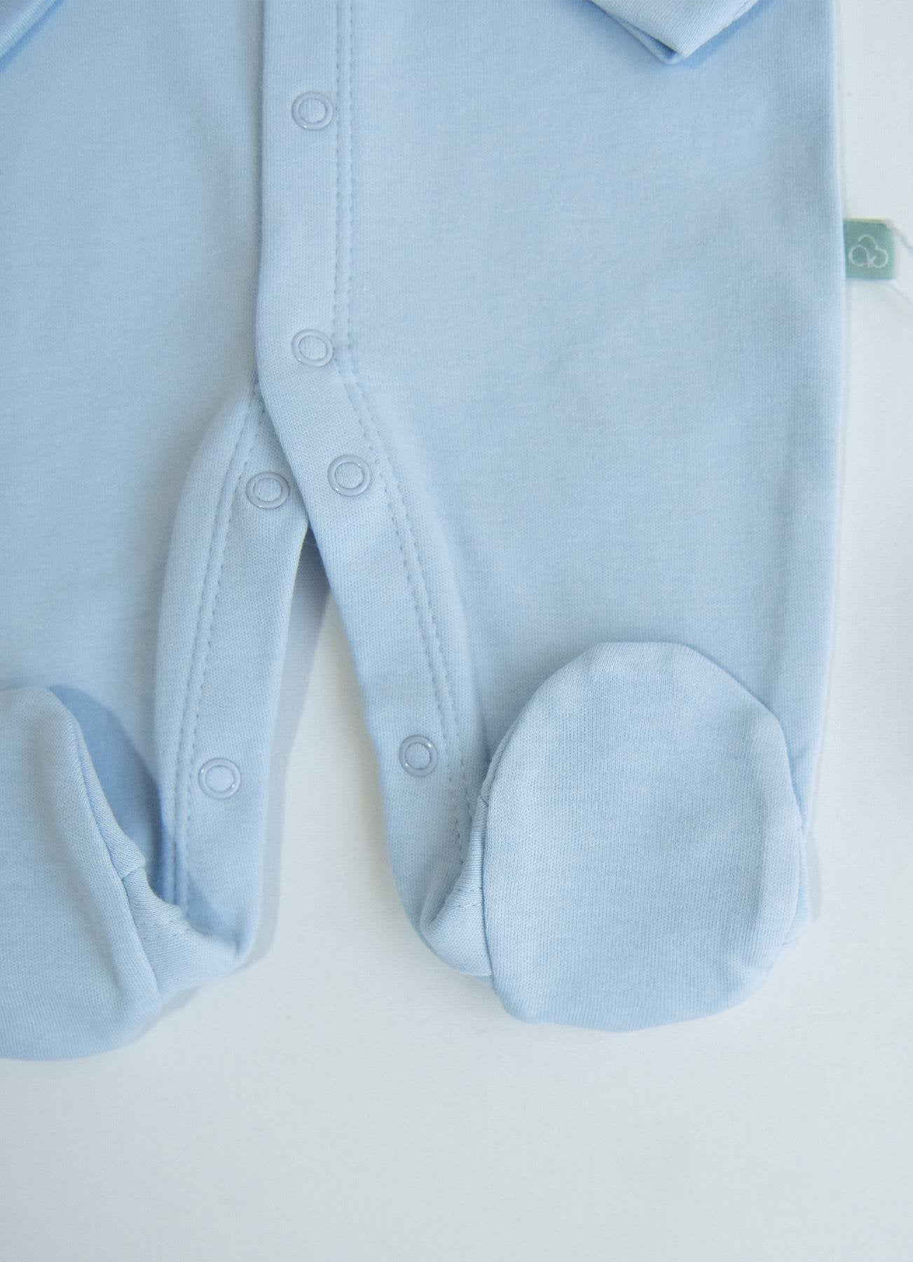 Økologisk prematur babyjumpsuit (S42241-BLÅ)