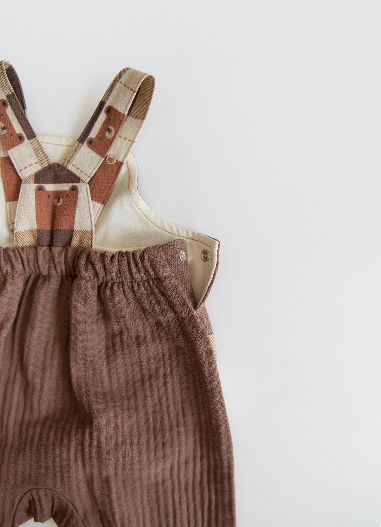 Økologisk Orso Snekkerbuksesett med 2 deler, brunt