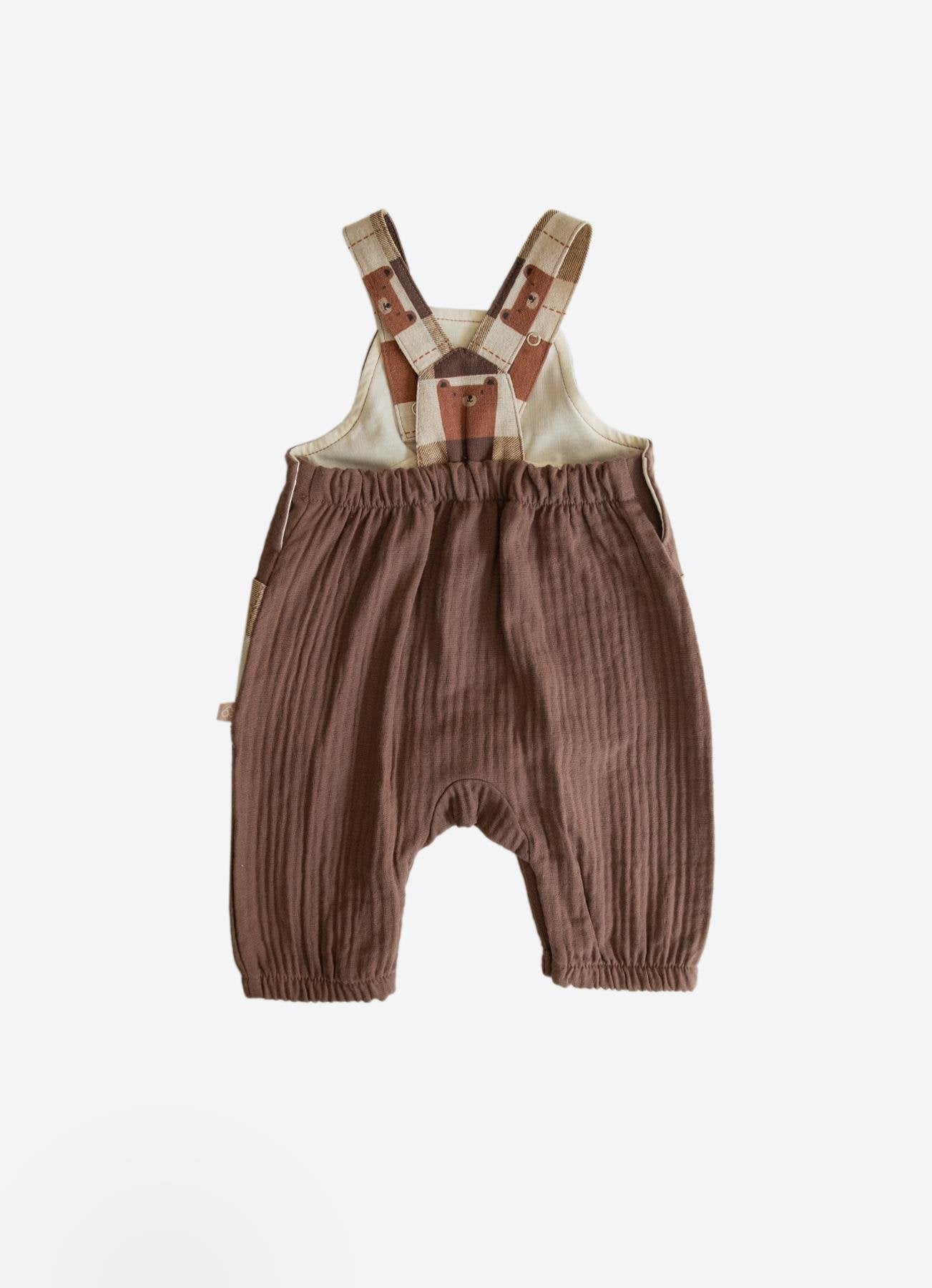 Økologisk Orso Snekkerbuksesett med 2 deler, brunt