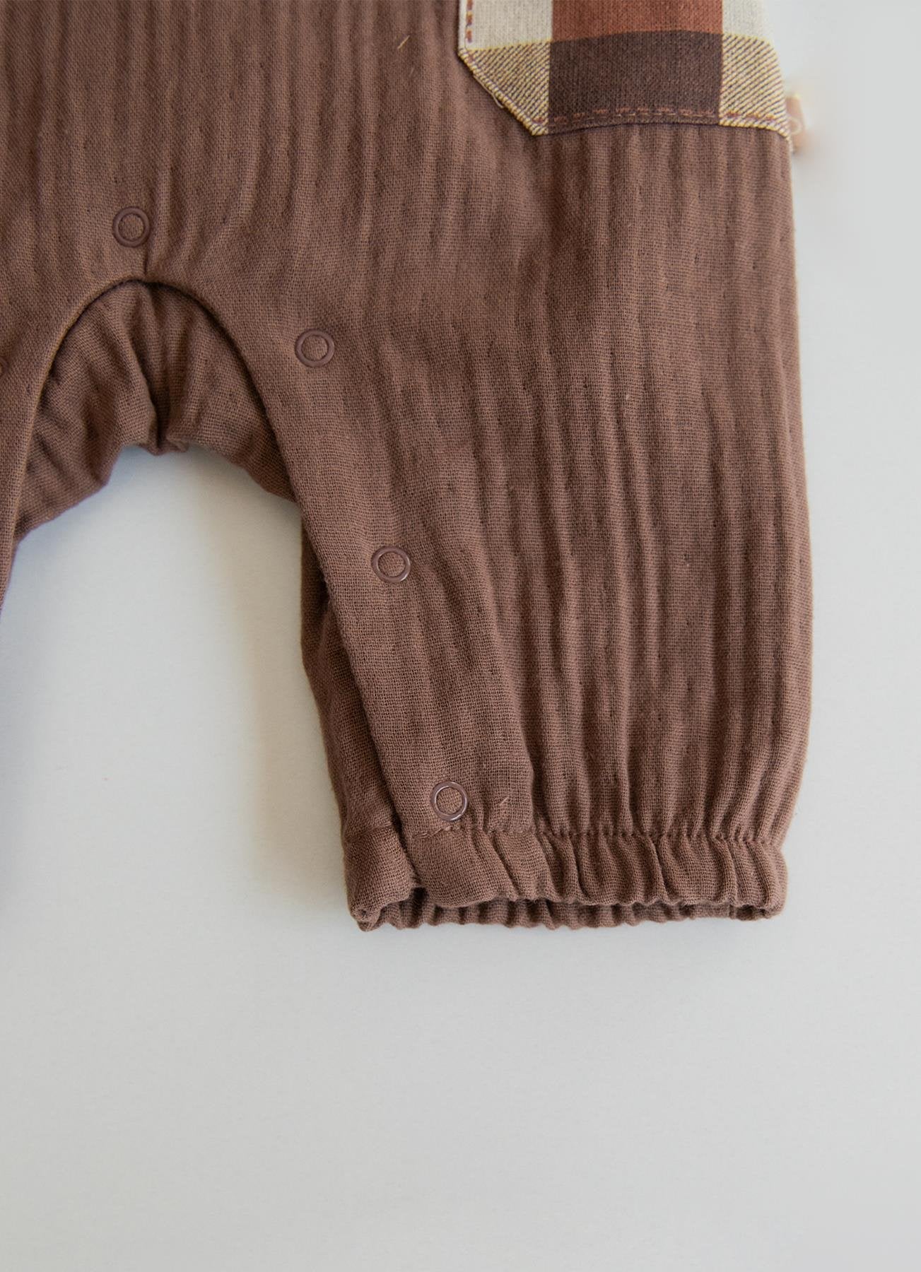 Økologisk Orso Snekkerbuksesett med 2 deler, brunt