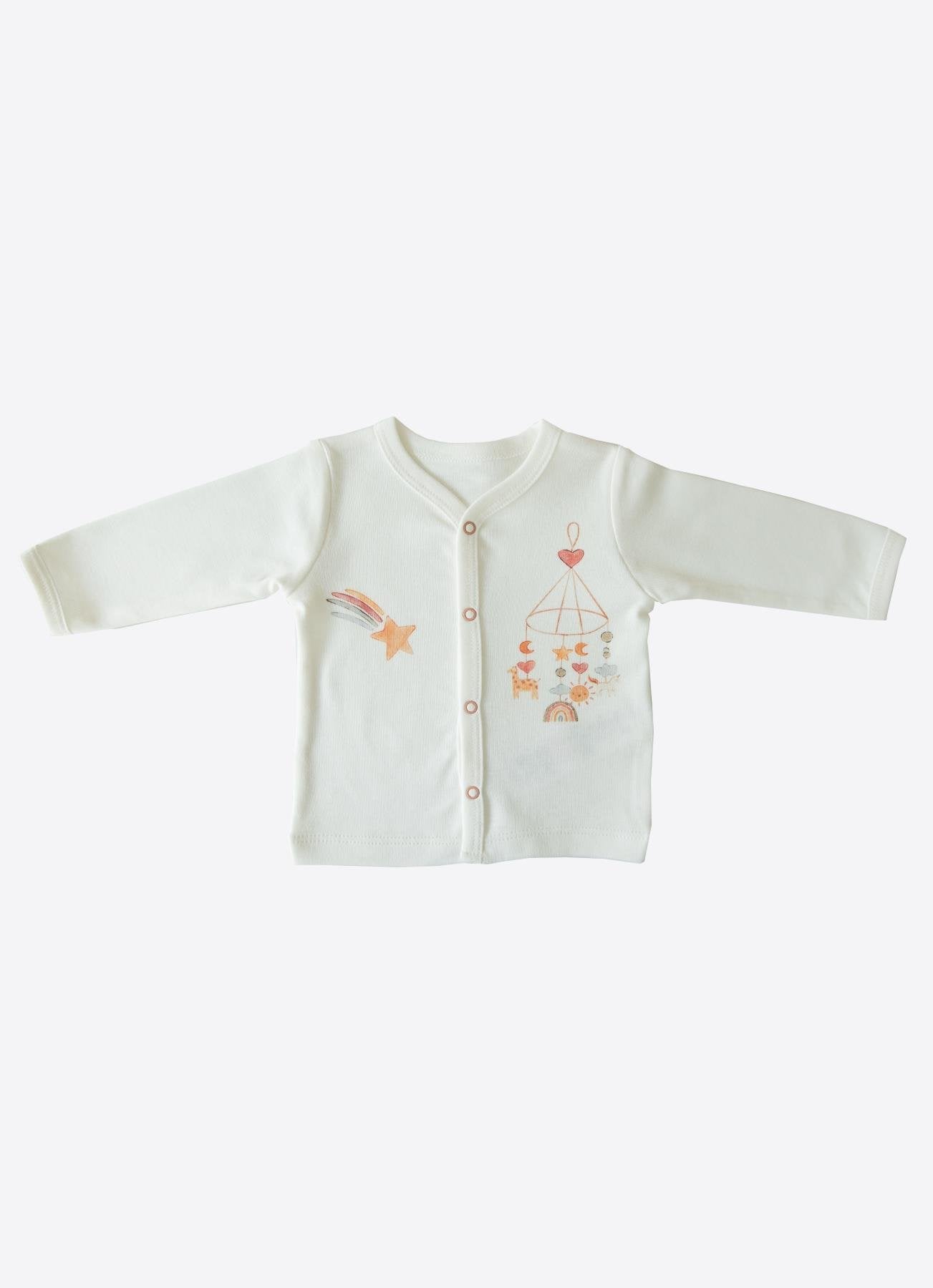 Organic Star 2-delt sett, ecru (S59140-EKRU)