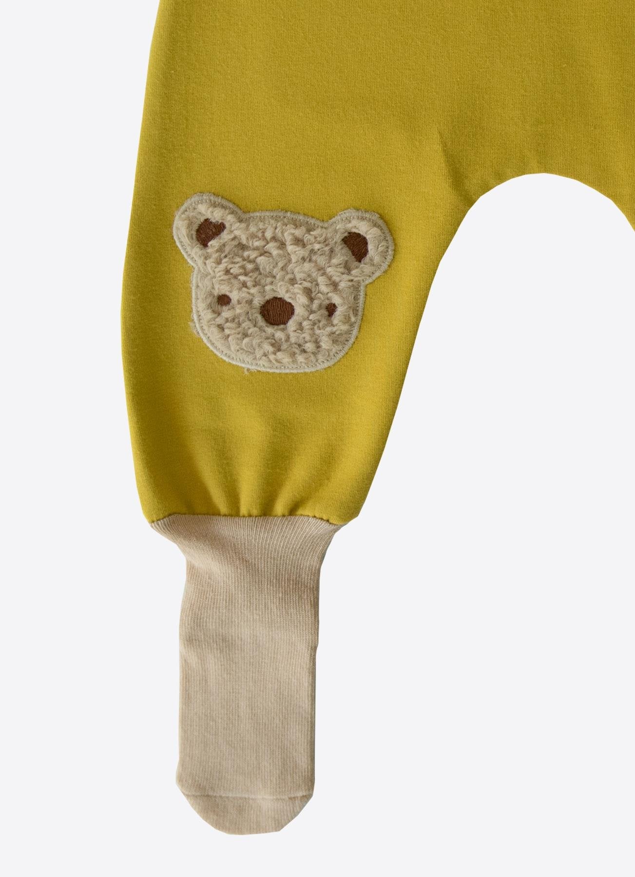 Økologiske bamse sokker-sennep