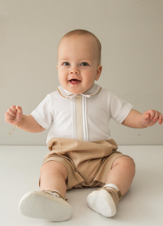 Økologiske Tote Shorts Overalls Hvite